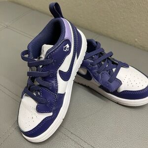 Kids Purple and White Athletic Shoes